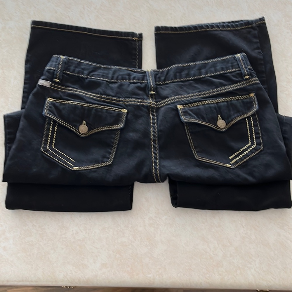 Cruel Girl Black and Gold Jeans